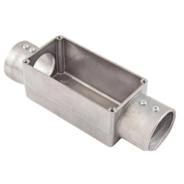 Imagem de Condulete Tipo C Em Alumínio Sem Rosca Medida 2 1/2 Sieg Prateado