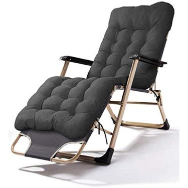 Imagem de UISLA Poltrona reclinável reclinável para jardim, balanço, espreguiçadeira, cadeira reclinável, com encosto de cabeça, acampamento, turismo, marrom