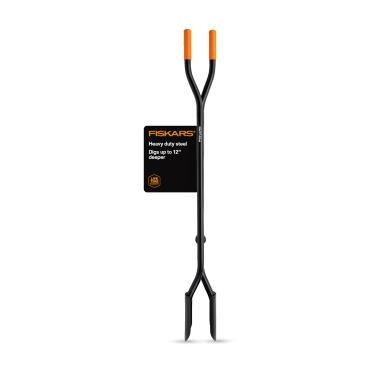 Imagem de Fiskars Escavador de poste de aço de 152 cm, ferramenta de construção e quintal de cabo longo, ferramenta escavadora e leme de jardim para solo para cerca ou pós-instalação