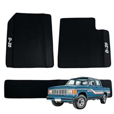 Imagem de Jogo de Tapete Para D-20 1985 a 1994 1995 1996 1997 Kit Automotivo Carpete Borracha 3 peças