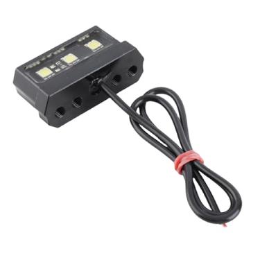 Imagem de aqxreight Luz LED para Placa de Motocicleta Luz Traseira Universal Com Instalação Plug-and-play para Todas As Marcas de Motocicleta Carcaça de Plástico Durável Lâmpadas LED de Alto (Preto)