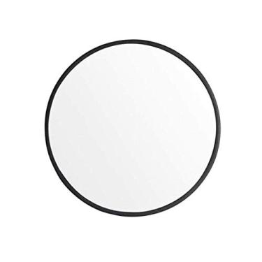 Imagem de Espelho de parede espelho de banheiro preto espelho de parede espelho de maquiagem de metal espelhos circulares montados na parede espelho grande espelho decorativo (tamanho: 70 cm)