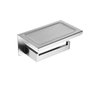 Imagem de Ferragens de banheiro acessórios de ferragens de banheiro conjunto de barra de toalha de aço inoxidável 304 gancho quadrado de roupas suporte de toalha de papel escova de vaso sanitário elegante