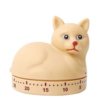Imagem de Cronômetro manual de cozinha em forma de gatinho de desenho animado contador doméstico ferramenta de cozinha gerente de tempo (cor: C, tamanho (D