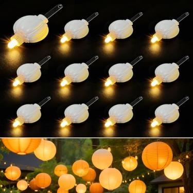 Imagem de Aogist Luzes LED pequenas alimentadas por bateria para lanternas de papel, balões, florais, casamentos e decorações de festivais (branco quente, pacote com 24)