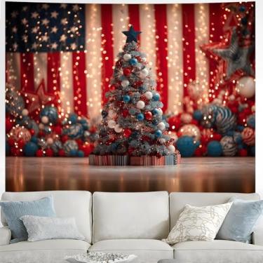 Imagem de Tapeçaria de Feliz Natal para pendurar na parede, decorações de Natal, tapeçaria para quarto, sala de estar, decoração de festa, banners, fundo de placa de quintal (bandeira, 224 cm x 177 cm, sem