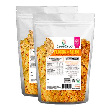 Imagem de Kit 2X: Flocos de Milho com Açúcar Mascavo Sem Glúten Leve Croc 250g