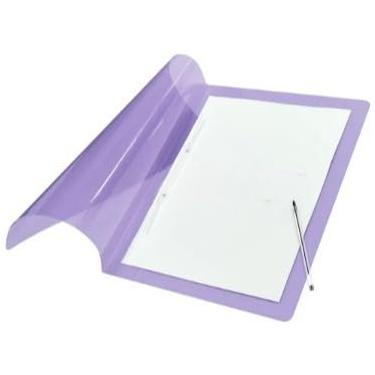 Imagem de Pasta C Presilha Grampo Trilho A4 Oficio Candy Color Pasta Sanfonada Fácil Transporte Armazenamento Contratos(Lilás)