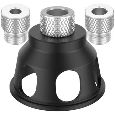 Imagem de Localizador de guia de perfuração vertical de liga de alumínio, kit de gabarito de perfuração vertical portátil para marcenaria, posicionador de perfuração de ângulo reto, fixação de furo reto com 3