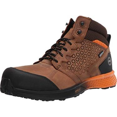 Imagem de Timberland PRO Bota de trabalho masculina Reaxion Mid Athletic Hiker Wateproof Composite Toe Marrom: Marrom Laranja, 15 EUA