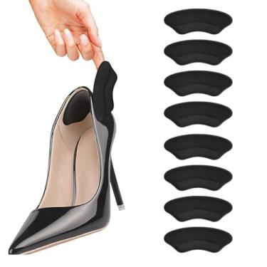 Imagem de 4 peças de almofadas de calcanhar, alças confortáveis para sapatos grandes, bolhas soltas e dor, protetores masculinos e femininos