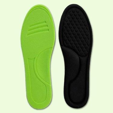 Imagem de Palmilhas macias de espuma viscoelástica para sapatos que absorvem o suor, respirável, desodorante palmilha para pés, esponja ortopédica, inserções de sapato, Preto, 45-46