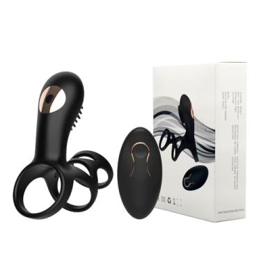 Imagem de Anel Peniano Vibratório, 10 Modos de Vibração, Silicone e ABS, Com Controle Remoto, 10 x 9,5 x 3,6cm