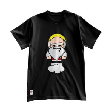 Imagem de Camiseta São Paulo Masculina Zé Carretilha Santo Paulo SPFC, Preto, GG