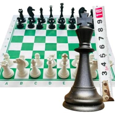 Imagem de Jogo Xadrez Oficial Tabuleiro Grande Peças Resistentes Clássico para Treino, Escola e Competição