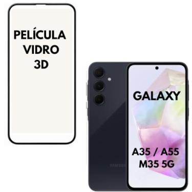 Imagem de Película VIDRO 3D GALAXY A35 5G / A55 5G / M35 5G,Proteção Total e Anti-Riscos