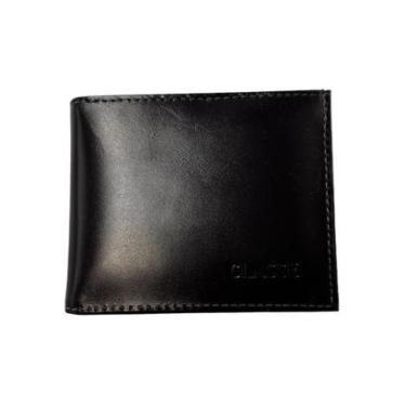 Imagem de Carteira Classe Couro Masculina Slim 092 Preto Fosco-Masculino