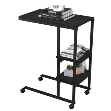 Imagem de Mesa Industrial Auxiliar para Cama Miti Preto