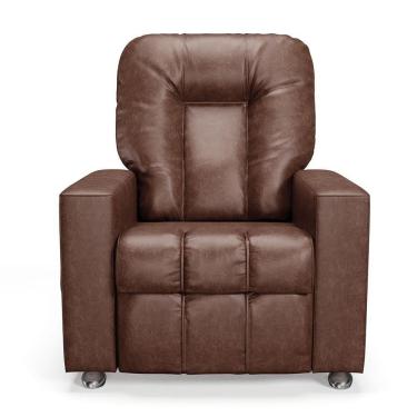 Imagem de Poltrona Do Papai Reclinável Manual Sala De Cinema Romeo F05 Facto Marrom