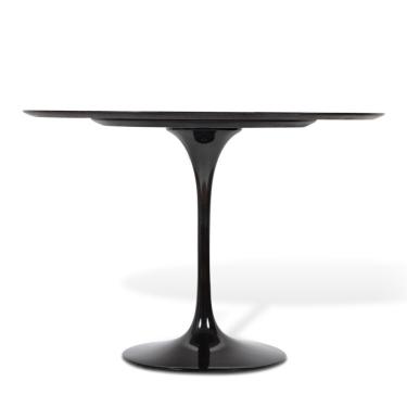Imagem de Mesa de Jantar Tulipa Redonda 130cm Laqueada Preto