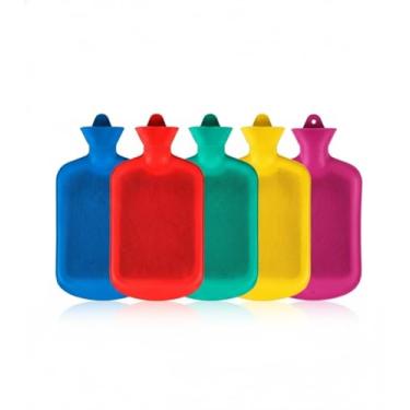 Imagem de Bolsa de Agua Quente ou Fria. 1 Litro, MultiCores, Compressa de Calor Reutilizável, Auxilio Alívio de Dores Musculares, Cólicas Menstruais. Premiun