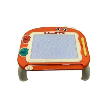 Imagem de Lousa Mágica Infantil com Carimbo, Monstrinho Colorido, 27x20x11cm, Plástico ABS+PP, Inclui Canetinha e 2 Carimbos, para Crianças a partir de 3 Anos