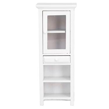 Imagem de TOPINCN 1:12 Armário de Armazenamento Em Miniatura para Casa de Boneca, Mini Armário Branco, Modelo de Brinquedo, Acessórios de Cozinha Em Miniatura, Armário de Madeira para Sala de