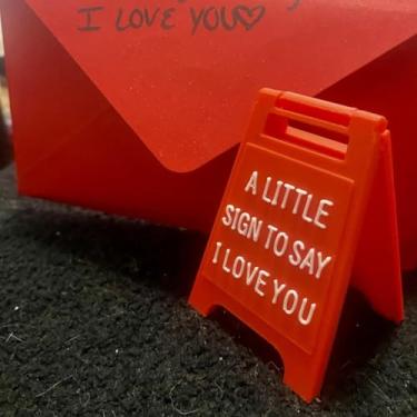 Imagem de Mini sinal de presente de aniversário de decoração de dia dos namorados - sinal romântico eu te amo - namorado divertido - presente de aniversário, Natal, casamento para namorada, esposa, noiva