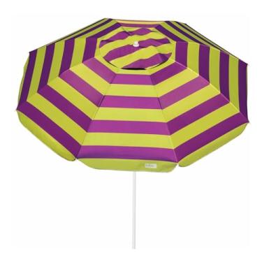 Imagem de Guarda Sol 2m Em Aço Sombreiro Caribe Praia Piscina Camping Verde - 1403 Tobee