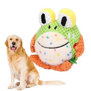 Imagem de Pssopp Brinquedo de Pelúcia para Cachorro Saltitante, Capa de Pano Removível e Lavável Substituível à Prova de Mordida Sons de Animais Realistas Brinquedo Interativo para Cachorro Em