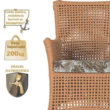 Imagem de 2 Sofás área Externa Igapó Alumínio Fendi Corda Náutica E6 Terra Cota