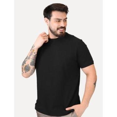 Imagem de Camiseta Aramis Masculina Piquet Gola Retilinea Textura Preto-Masculino