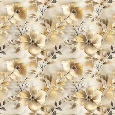 Imagem de Papel de Parede Floral para Quarto, Sala e Cozinha – Vinílico Adesivo Impermeável, Fácil Aplicação, Decoração de Interior, Estampa Romântica e Elegante (floral 1003)