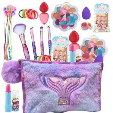 Imagem de Kit de Maquiagem Infantil, 11 Itens, com Maleta, Paletas de Sombras, Glitter, Pincéis e Acessórios