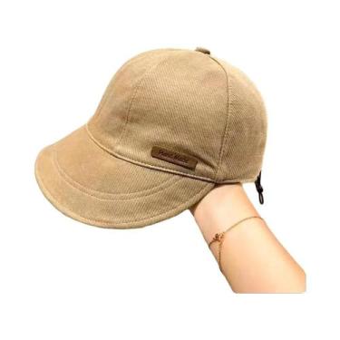 Imagem de Chapéu De Sol Feminino Ajustável De Algodão Com Aba Larga Dobrável Pro