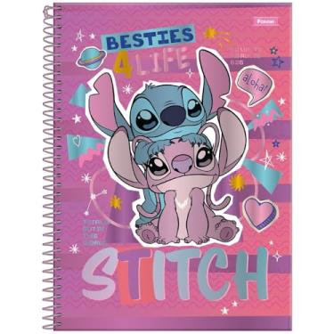 Imagem de Caderno Universitário 1 Matéria Espiral Capa Dura 80 Folhas Stitch Capa B Foroni