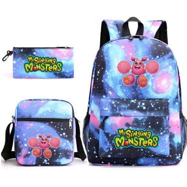 Imagem de Conjunto de mochilas escolares Singings Monsters, 3 unidades para crianças