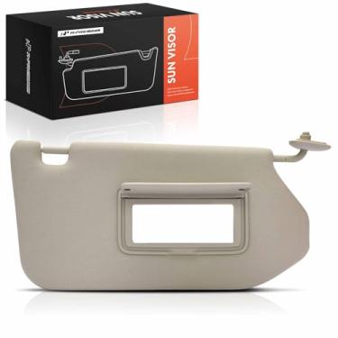 Imagem de A-Premium Visor solar do lado direito do passageiro compatível com Nissan Pathfinder 2019 2020 - sem luz de penteadeira, sem espelho, sem teto solar, cor cinza