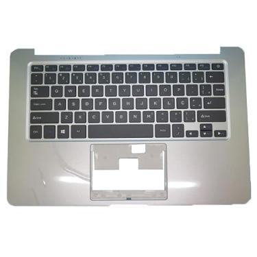 Imagem de Apoio de pulso prateado laptop para Positivo Motion Q232A Motion Plus Q432A D1459 (novo)