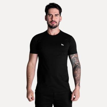 Imagem de Camiseta Acostamento Wolf Casual Preta-Masculino
