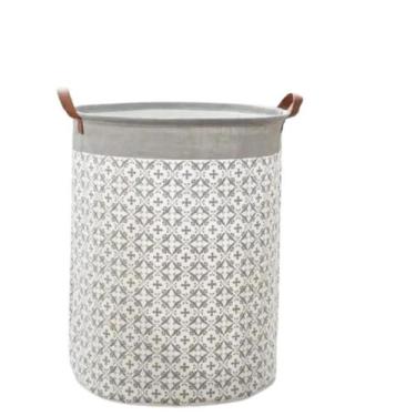 Imagem de Cesto de Roupa Redondo Dobrável 65 Litros - EASY DECOR, Cinza