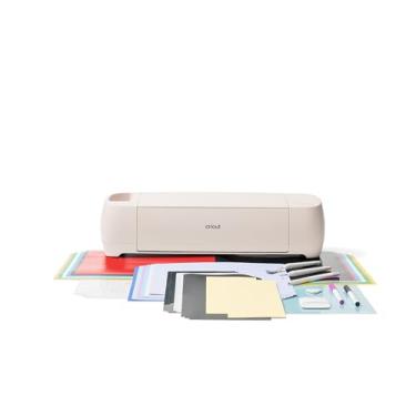 Imagem de Cricut Kit Explore 4 – Máquina de Corte Inteligente, Cor Seashell, Inclui Smart Vinyl, Papel Cartão, Transfer Tape, Iron-On HTV, Base de Corte, Canetas, Kit de Ferramentas e 25 Imagens no Design Space