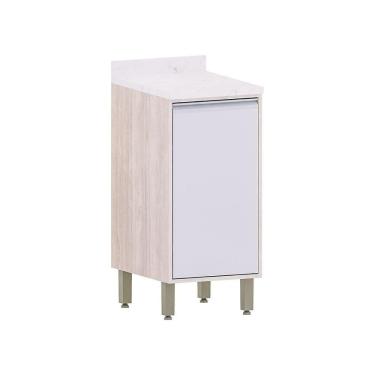 Imagem de Balcão De Cozinha Com Tampo 40 Cm 1 Porta Art Luciane Móveis