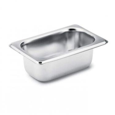 Imagem de Kit 4 Cubas Gastronomica Rechaud Inox 1/9x100mm Brasinox