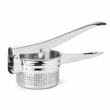 Imagem de Espremedor de Batata em Aço Inoxidável, Multifuncional com Cabo Ergonômico Longo, Utensílio de Cozinha Resistente à Corrosão