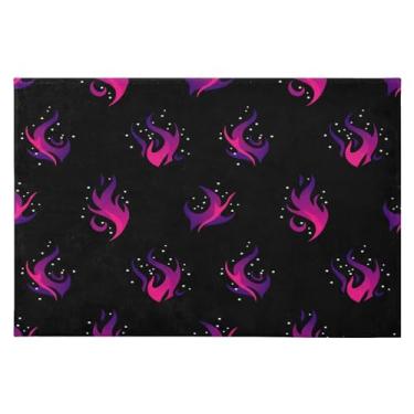 Imagem de Wassud Tapete de porta chama 61 x 89 cm, tapete antiderrapante lavável com suporte de borracha, tapete macio e macio para sala de estar, quarto, entrada, entrada