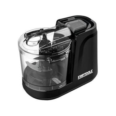 Imagem de Mini Processador Elétrico de Alimentos, 200W, Preto, 350ml, 2 Lâminas, Copo Transparente, 220V