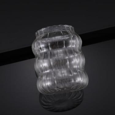 Imagem de Copos de vidro com nervuras - Copo de vidro isolado de parede dupla de 623 g para suco de café quente/gelado, bebida, leite e chá, smoothie