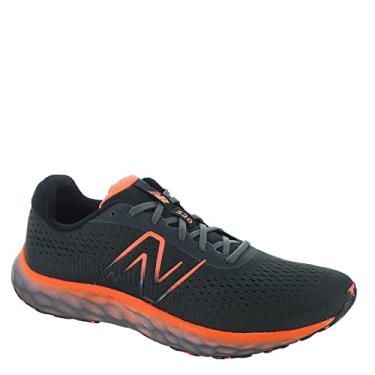 Imagem de New Balance Tênis masculino 520 V8, Preto/calêndula quente, 8.5 X-Wide