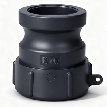 Imagem de WELCAPAC - Adaptador tote IBC A200 de 5 cm - Encaixe de câmera e ranhura, adaptador RESS x com rosca grossa (S60 x 6), trava de rosca de versão longa para transferência industrial e acessórios de